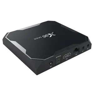 스마트 박스 재고 가격 X96 최대 안드로이드 박스 8.1 멀티미디어 2.4G/5G 듀얼 와이파이 네트워크 TV 박스