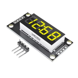#49126 Tube d'affichage LED à 4 chiffres, 7 segments, <span class=keywords><strong>TM1637</strong></span>, 30x14mm, jaune, points doubles (horloge) - Product Image 4