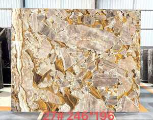 Dalle de marbre doré Versailles hautement résistante à l'abrasion, veine dorée de luxe, pierre naturelle pour la décoration intérieure - Product Image 2