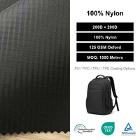 Tissu Ripstop 100% Nylon 200D*200D 125GSM Coupe-Vent Résistant aux Déchirures pour Bagages d'Extérieur, Auvents, Sacs à Dos avec Revêtement PU/PVC/TPU/TPE