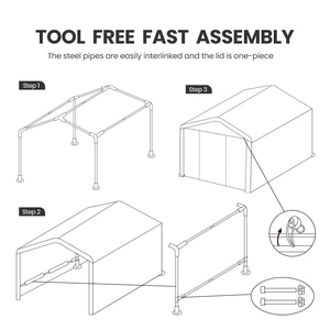 Abri pliable pour <span class=keywords><strong>moto</strong></span> HOMFUL, tente de stockage, couverture de <span class=keywords><strong>moto</strong></span>, <span class=keywords><strong>garage</strong></span> pour <span class=keywords><strong>moto</strong></span> - Product Image 4