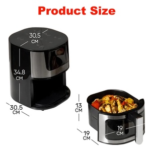 3 trong 1 nhanh chóng sưởi ấm 80-200 ° C dầu-miễn phí <span class=keywords><strong>7</strong></span> lít nướng lò vi sóng nấu ăn Nồi chiên không khí lò với kỹ thuật số LED màn hình cảm ứng hiển thị - Product Image 6