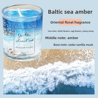 Coffret cadeau haut de gamme avec bougie parfumée conque fleur séchée parfum d'anniversaire exquis bougie de gelée maison faite de cire de soja