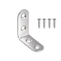 Supports d'angle en acier inoxydable argenté Chine ; Supports triangulaires à surface lisse pour étagères, armoires et placards – Approvisionnement transfrontalier