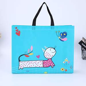 Vente en gros de fourre-tout d'épicerie non tissé avec logo personnalisé réutilisable avec impression de sacs-cadeaux - Product Image 3