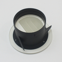 Grille d'aération ronde en plastique pour la ventilation de salle de bain et la climatisation.
