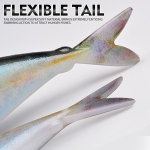 Leurre souple en plastique pour maquereau SNEDA 5,7 pouces, eau salée et eau douce, pour montage sans poids, lancer en mer, matériel de pêche - Product Image 5
