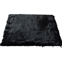 Tapis de prière moderne pour la maison, en fausse laine à poils longs, avec envers en daim, tapis doux pour mosquée musulmane
