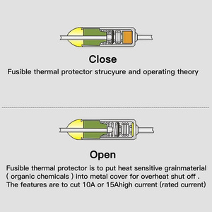 <span class=keywords><strong>Fusible</strong></span> thermique de surcharge à fusion thermique Centerfuge <span class=keywords><strong>Chauffe</strong></span>-<span class=keywords><strong>eau</strong></span> Protection Liens thermiques en céramique <span class=keywords><strong>Fusible</strong></span> thermique - Product Image 3