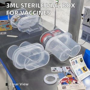 Wholesale 3ml <b>Plastic</b> <b>Boxes</b> 2-4-Piece Sterile Vial Storage Case Wholesale Vaccine Bottle PEptide Holder Wholesale <b>Plastic</b> - Product Image 2