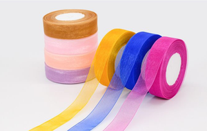 <span class=keywords><strong>Cinta</strong></span> de Organza <span class=keywords><strong>Transparente</strong></span> de 2cm, 2.5cm y 4cm de Ancho, Color Sólido, para Decoración de Bodas, Envoltura de Regalos y Manualidades - Product Image 4