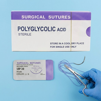 Sutures chirurgicales résorbables en acide polyglycolique (PGA) de qualité médicale certifiées CE