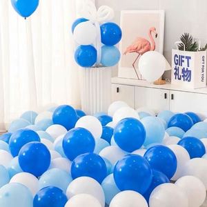 Juego de Globos de Látex Gruesos Color Azul Océano, Decoración Náutica Reutilizable para Baby Shower, Graduación, Jardín de Niños - Product Image 4