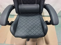 Chaise de jeu moderne en cuir noir de qualité supérieure, pivotante, réglable en hauteur, chaise OEM pour le jeu