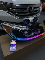 Ensemble de phares à LED VAHID 8000LM 12V avec projecteur, DRL RGB et contrôle par application pour Honda Accord 9.0 9.5 2013 2014 2015 2016 2017