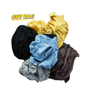 Stracci in cotone 100% senza lanugine, altamente assorbenti acqua e olio, stracci di scarto in maglia, scarti di tessuto in cotone, stracci colorati da t-shirt - Product Image 3