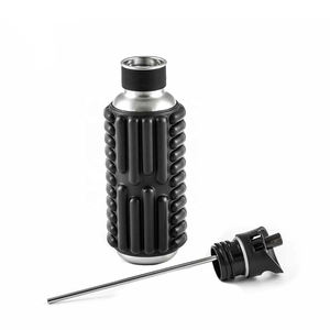 Bouteille d'eau sport colorée en acier inoxydable FLOWA, personnalisable, pour la gym, le fitness, le massage musculaire, le yoga, le roller en mousse - Product Image 4