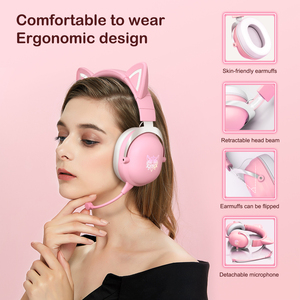 Audífonos Onikuma B20, Auriculares de Diadema, Diseño de Gato, Kawaii, Inalámbricos para Juegos, RGB, Bluetooth - Product Image 2