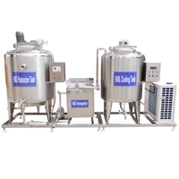 Cuve de pasteurisation du lait 30L 200L 300L 500 Litres, pasteurisateur pour yaourt glacé et fromage, équipement d'occasion