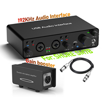 Interface audio USB de studio, carte son, enregistrement, activateur dynamique, préampli de microphone, amplificateur de gain, kit complet pour Shure SM7B