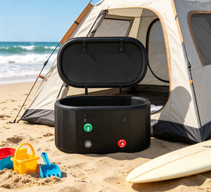 Bañera de Hielo Ovalada de Inflado Rápido Vanace, Portátil y Plegable, con Bolsa de Transporte - Product Image 1