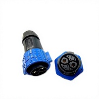Connecteur de signal multiconducteurs M25 auto-bloquant 2+8 broches, boîtier étanche PA66 à montage sur carte, prise de charge haute puissance 50A