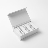 Caja de Regalo de Muestras de Perfume de Lujo Personalizada con Logotipo en Papel Artístico e Insertos Organizados para Sets de Descubrimiento de Fragancias y Promoción de Marca
