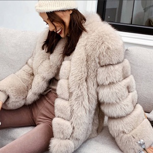 Giacche in vera <span class=keywords><strong>pelliccia</strong></span> di volpe invernale corta da donna di alta qualità Furry Thick Warm Custom Plus Size 5x Blue Fur Coat - Product Image 5