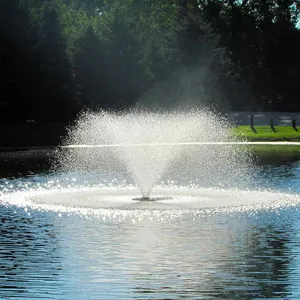 现代彩色数字浮湖水塘喷泉