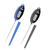 Termometer Daging Digital Bacaan Instan Layar LCD Besar dengan Lampu Latar Tahan Air untuk Memasak, Menggoreng, BBQ, Memanggang, Permen, Oven, dan Memanggang Kue