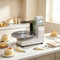Machine automatique commerciale pour glacer les gâteaux, pour gâteaux ronds de 4 à 12 pouces, lisseur de crème pour gâteaux, machine à décorer les gâteaux d'anniversaire
