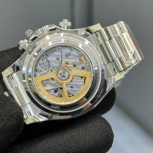 Montres mécaniques automatiques 40 mm en métal doré avec lunette en céramique, chronographe <span class=keywords><strong>Le</strong></span> Mans, montre de luxe pour homme en or blanc, montre mécanique de sport - Product Image 6