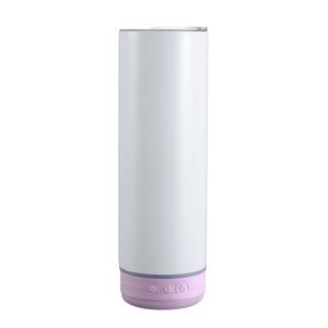 MOQ2 Gobelet isotherme droit et fin en acier inoxydable blanc vierge de 20 oz pour sublimation, avec lecteur de musique intelligent et câble USB - Product Image 3