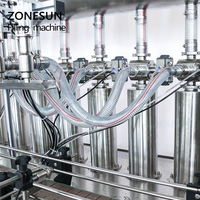 ZONESUN YT8T-8G Miel Automatique Pneumatique Jus De Fruits Savon Détergent Pâte 8 Têtes Ligne de Machine De Remplissage De Bouteilles Avec Le Prix Bon Marché