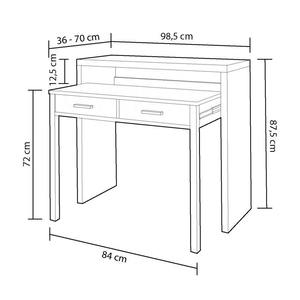 مكتب دراسة وكمبيوتر قابل للتمديد بتصميم عصري بسيط وموفر للمساحة، من خشب البلوط الأبيض وألواح MDF، بمعايير EN71 وASTM D6007، متاح للبيع بتصنيع المعدات الأصلية وتغليف مسطح - Product Image 4