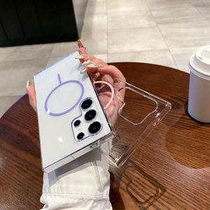 Funda Magnética Transparente HD Ultrafina de PC Rígido para Samsung S25 S24 S23 S22 S21 Plus Ultra FE A56 A55 A54 A35 A25 A05 S A16 - Product Image 3