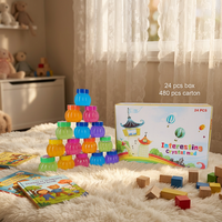 JRMS INDUSTRIES Ensemble de jouets sensoriels en boue de cristal colorée, 24 pièces, jouet d'empilage et de tri, boîte cadeau pour enfants (unisexe) Modèle Jr-ind-ccm