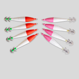 Pesca nocturna en el mar Camarón de madera Anzuelos de <span class=keywords><strong>calamar</strong></span> artificial Jigs de cebo Gancho doble Luminoso <span class=keywords><strong>Yamashita</strong></span> Squid Jig - Product Image 5