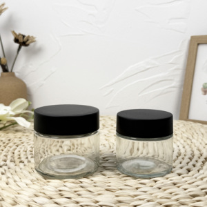 Tapa CR resistente a los niños Natural, botella de tarro de vidrio a prueba de olores de 200ml, negra mate, a prueba de niños con tapa CR - Product Image 1