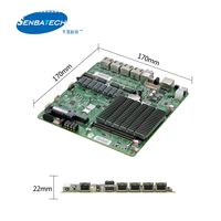 Placa Base para Router de Seguridad de Red, 4 Puertos LAN I225V 2.5G, J4125, DDR4, VGA, 6 USB, SIM Bypass, SATA, MSATA, MINI PCIE