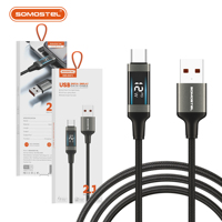 Kabel Pengisian Cepat Somostel USB-A ke C/IPH 2.1A Pengisian Cepat & Transfer Data Berkecepatan Tinggi untuk iPhone & Power Bank