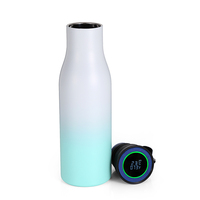 Bouteille isotherme intelligente, contenant led en acier inoxydable, rechargeable, personnalisé, thermos, gourde pour les voyages, pour la conservation de l'eau