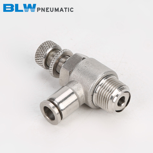 SL8-01 из нержавеющей стали 304S металлический Пневматический фитинг воздушный трубчатый соединитель SL6M5 Push-in регулирующий Дроссельный клапан высокие детали пневматический - Product Image 2