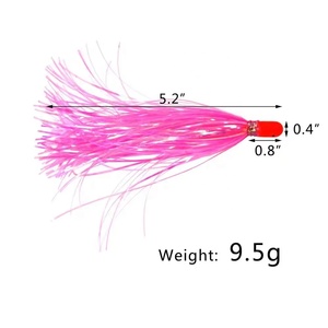 Flash Shiner con testa <span class=keywords><strong>di</strong></span> piombo pesca Jig Mylar Flash Teaser coda pesca Flash gonne esche per capelli - Product Image 4