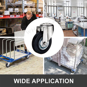Langlebiges industrielles Gummi-Lenkrad in deutscher Qualität Verschiedene Größen 4-Zoll-Lenkrolle für schnelles Bewegen - Product Image 6