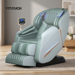 Poltrona Massaggiante Elettrica Automatica 3D di Lusso, Zero Gravity 4D, in Pelle PU Bianca+Verde per la Cura della Famiglia, Nuova - Product Image 2