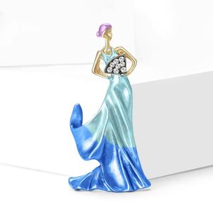 เข็มกลัดรูปพัดพับสามมิติ ดีไซน์ทันสมัย วัสดุโลหะผสมเคลือบน้ำมัน สำหรับตกแต่งเสื้อโค้ท เสื้อคลุม และปกเสื้อ - Product Image 2