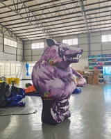 Modèle d'animal gonflable loup en PVC de haute qualité, personnalisable, impression numérique, certifié CE/TUV pour les festivals