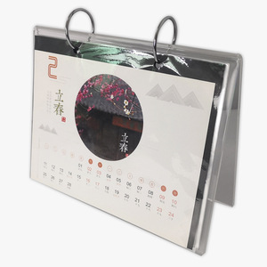 Présentoir de table en acrylique PP de type <span class=keywords><strong>V</strong></span> pour calendriers A6, A7, A8, albums photo, menus et prix, avec cadre photo PP à rabat tendance - Product Image 1