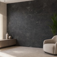 Revêtement mural extérieur moderne en quartz souple texturé effet encre nuage, imperméable, ignifuge et pliable pour la maison